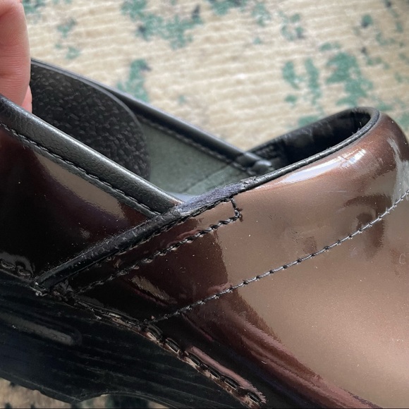 DANSKO Brown Bronze Patent 
Leather Clogs Professional Comfort Shoe Size 36 - Picture 9 of 9